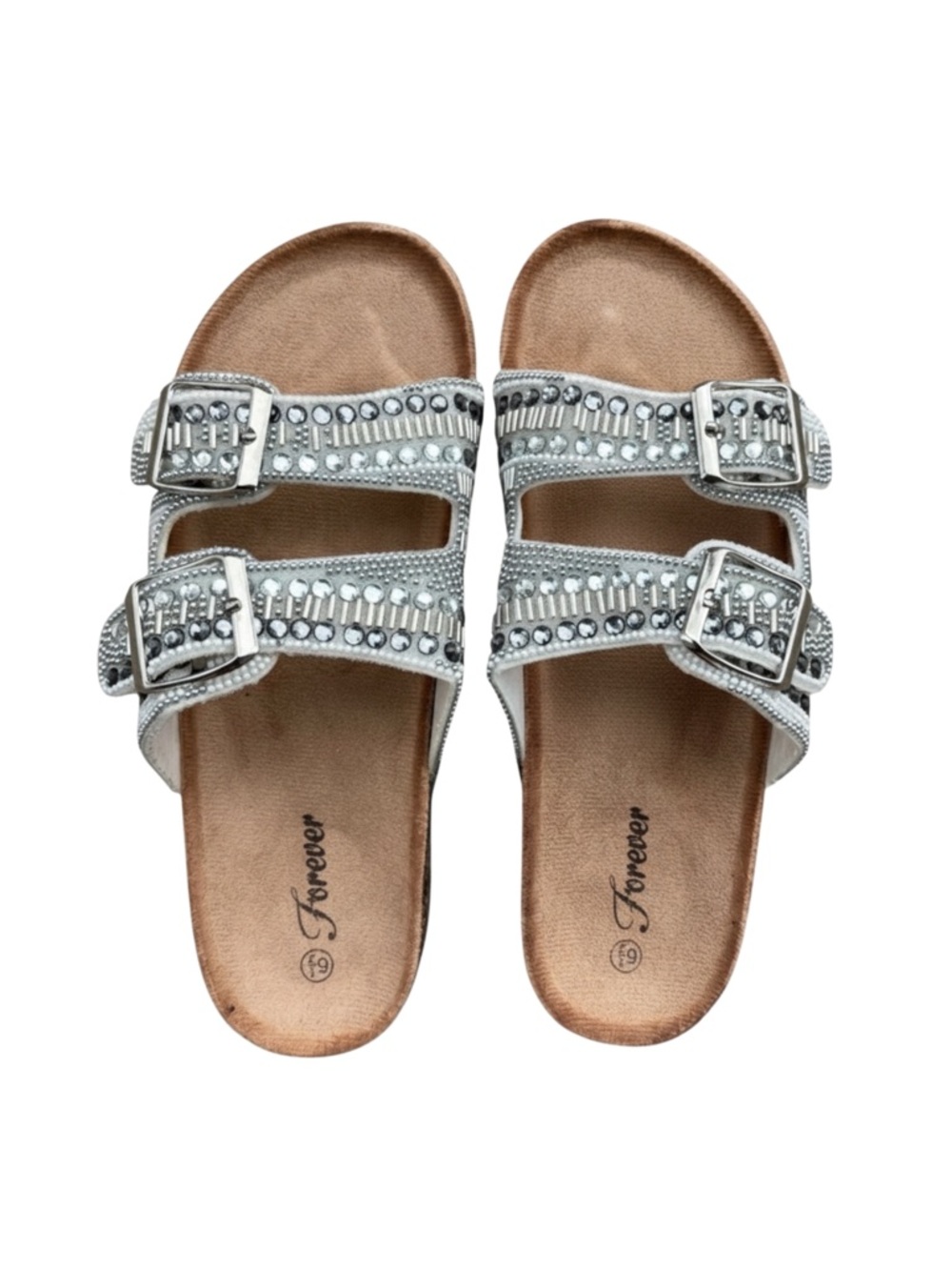 Women’s Size 6 1/2 Silver Embellished Sandals